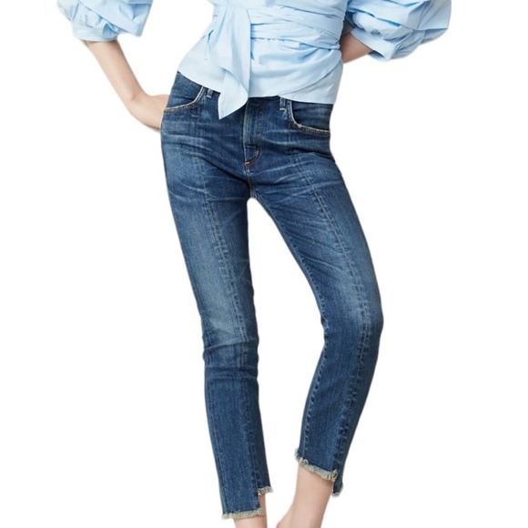 Citizens Of Humanity Amari Step Hem Mid Rise Front Seam Ankle Jeans Size 26 - Picture 1 of 11